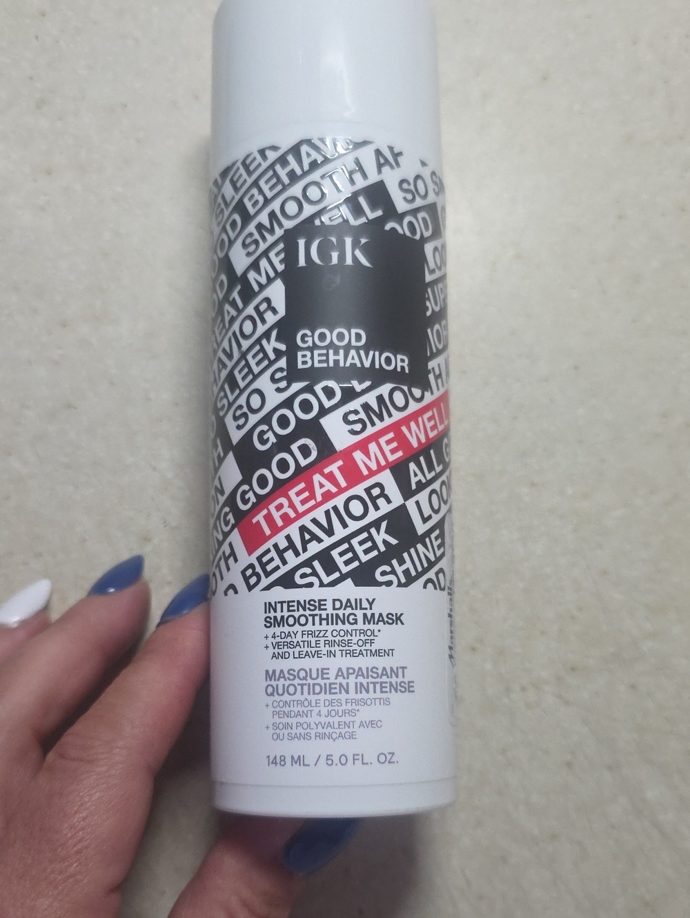 IGK Treat Me Well Intense Daily Smoothing Mask - White